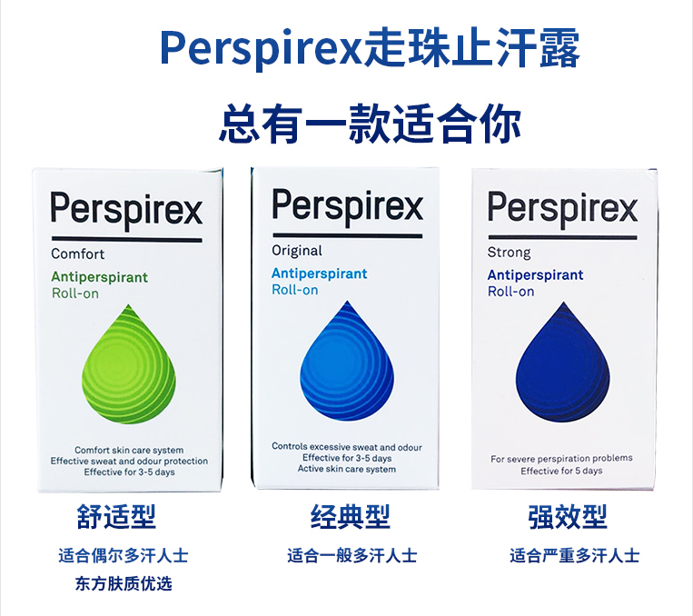 英国百汗消perspirex强效止汗露走珠滚珠经典加强版20ml - 图3