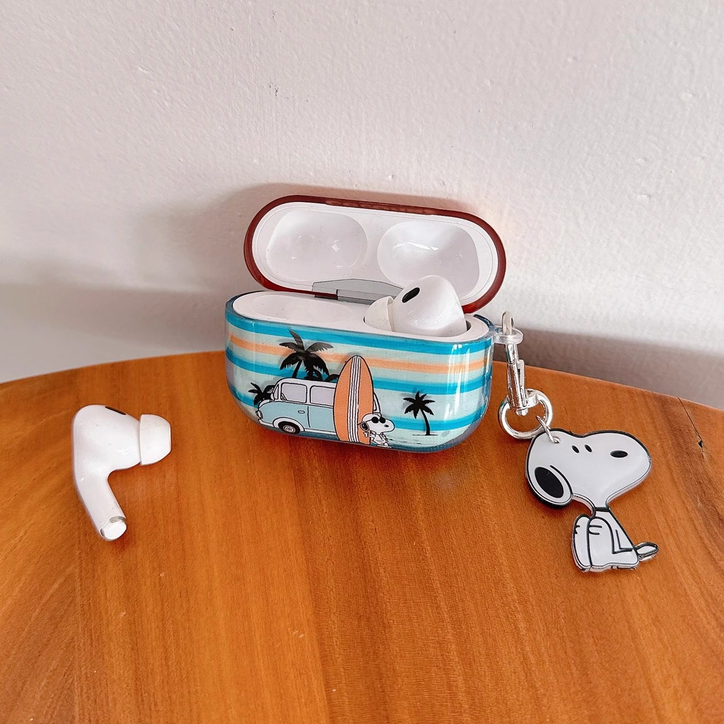 日系卡通度假史努比适用苹果耳机保护套airpods4无线蓝牙耳机壳三四airpodpro2二代ipod耳机盒airpods3保护壳,淘宝优惠券,粉丝福利购,淘宝优惠卷