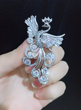高档奢华时尚别针扣女节日锆石