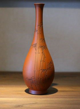 日本常滑烧朱泥一物一拍胆瓶