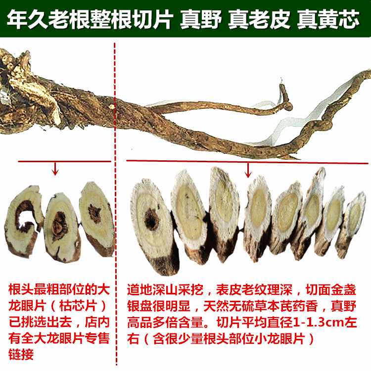 山西恒山野生黄芪特级纯黄氏可粉中药材正品250g浑源正北芪片泡水 - 图1