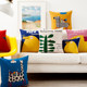 Nordic cute bird creative pillow cotton and linen sofa pillow cute cartoon cushion car lumbar pillow bedside bay window cushion