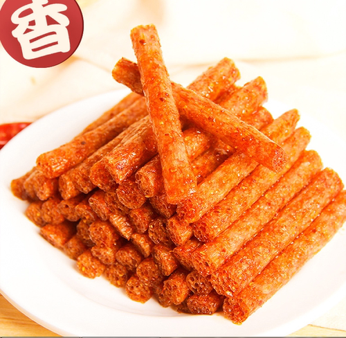 君仔素火爆鸡筋麻辣条零食大礼包18g*15包 80后怀旧食品 小辣条 - 图2