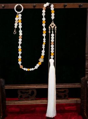 新中式复古马面裙长款斜挎链