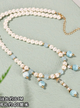 古风汉服小清新珍珠项链锁骨链