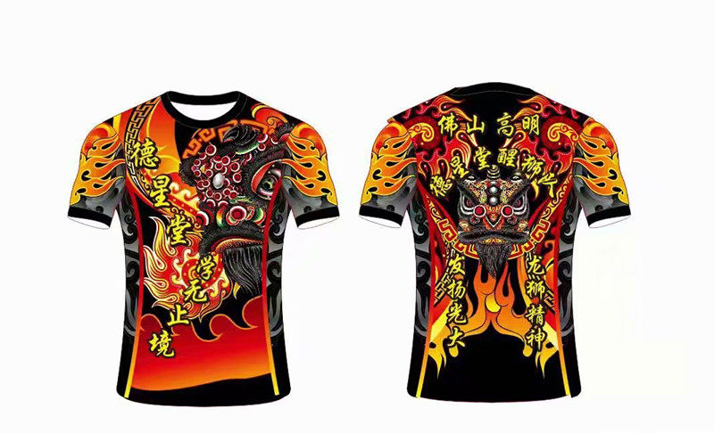 舞狮衣服南北狮数码短袖醒狮文化衫龙狮团T恤定做团队服订制_虎窝淘