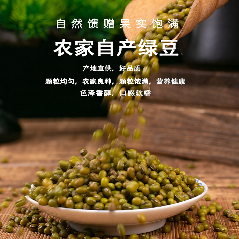 新小绿豆5斤农家自种绿豆绿豆汤绿豆沙发豆芽新鲜绿豆五谷杂粮 - 图0