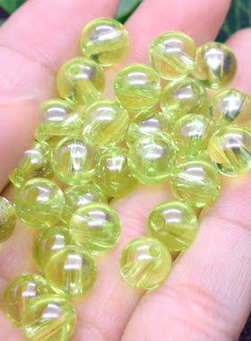 diy绿色手链打孔宝石动物眼珠