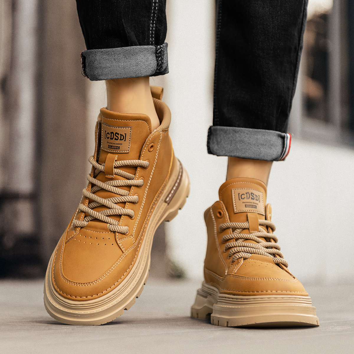 特大码男鞋冬季加绒中帮男士工装45马丁靴46大号47复古49男靴子48,淘宝优惠券,粉丝福利购,淘宝优惠卷