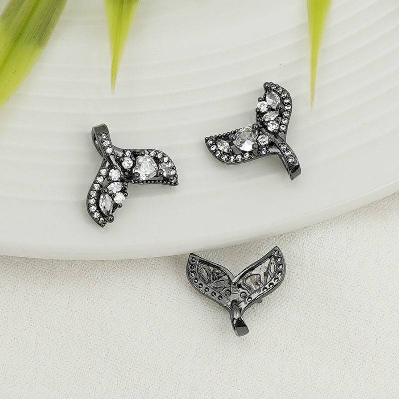 14K包金保色镶锆镂空鲸鱼尾吊坠diy手工挂坠挂饰手链项链饰品配件,淘宝优惠券,粉丝福利购,淘宝优惠卷