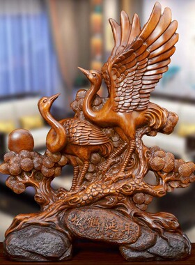松鹤延年工艺品摆件送爷爷奶奶生日礼物长辈祝寿老人家贺寿纪念品