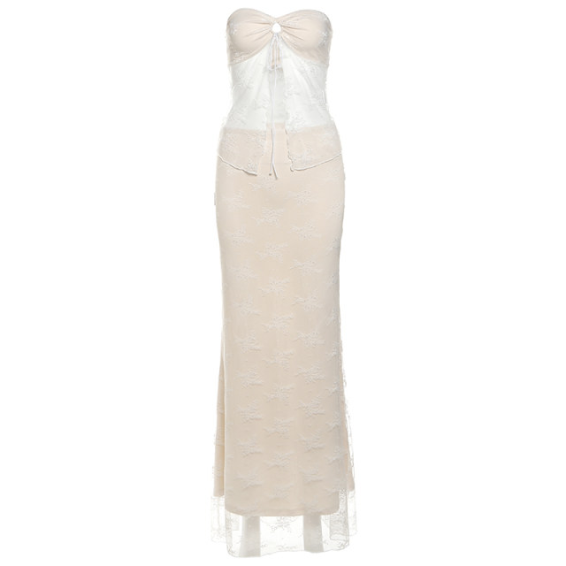 ນາງສາວໄທອ່ອນ lace ວັນພັກຜ່ອນ skirt suit ແມ່ຍິງ