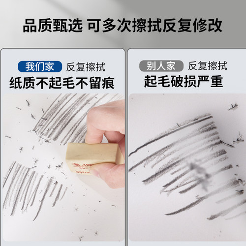 100张加厚素描纸8K4kA4水粉速写马克笔绘画美术生专用初学儿童a3 - 图1