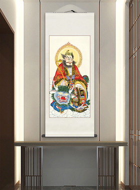 纯手绘挂画工笔画卷轴挂画
