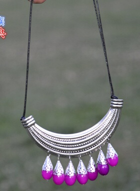 云南民族风苗银项链苗银饰品时尚复古百搭民族特色颈链项圈首饰