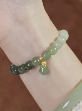 原创森系女款玉兰花手链渐变手串