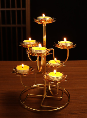 酥油灯座寺庙灯架佛堂供奉蜡烛台