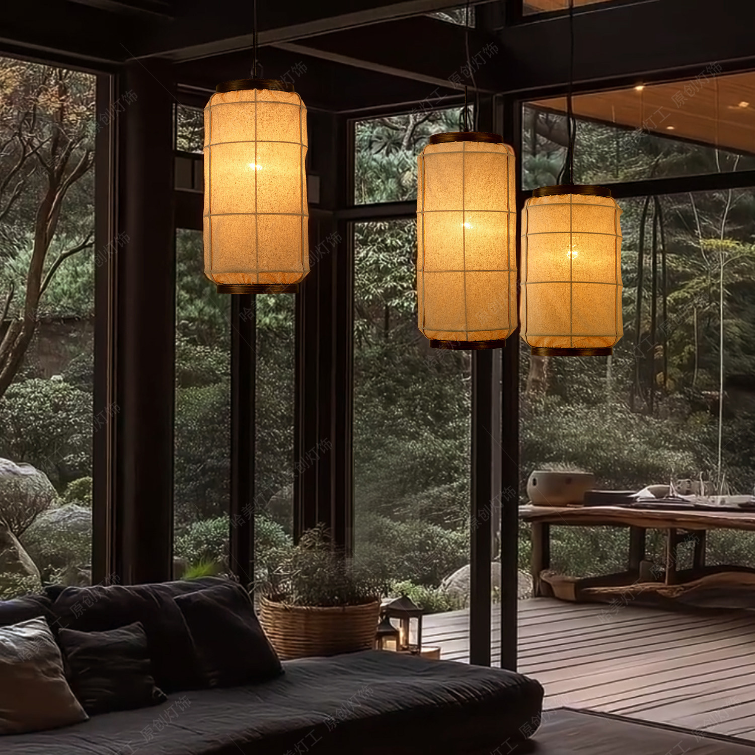 日式侘寂风民宿茶室餐厅火锅店禅意布艺灯笼氛围感灯具,淘宝优惠券,粉丝福利购,淘宝优惠卷