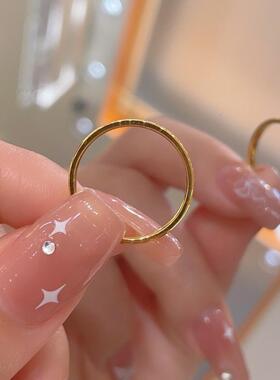 2026新款黄金戒指女款黄金999足金小克重素圈三生三世黄金戒指