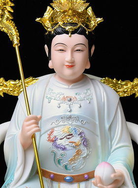 玉皇大帝西王母仿瓷供奉摆件