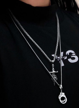 necklace潮牌蹦迪男蛇骨链项链