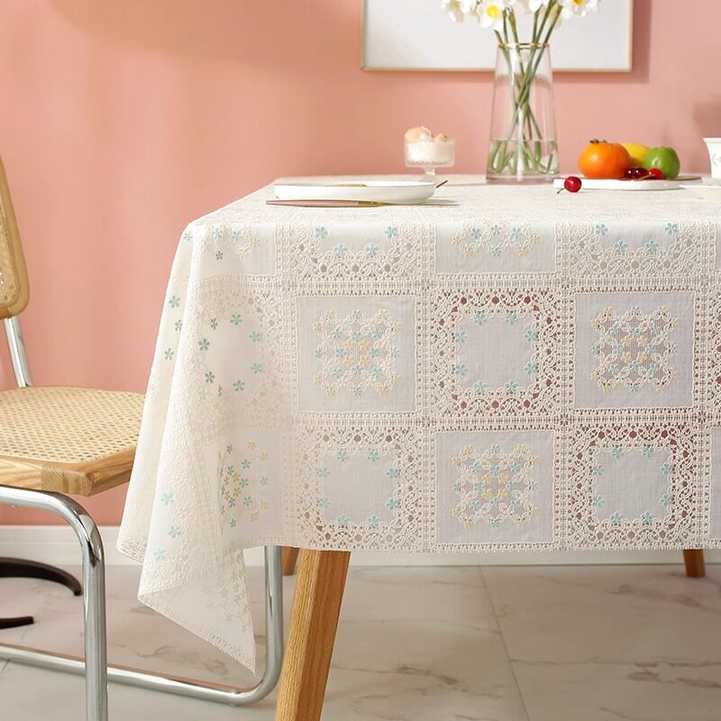 餐桌布布艺ins桌布防水防油防烫免洗pvc茶几书桌垫学生长方形台布