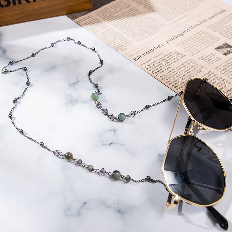 眼镜链复古风挂脖眼镜绳子时尚轻奢仿玉珠眼睛链挂脖 眼镜链,淘宝优惠券,粉丝福利购,淘宝优惠卷