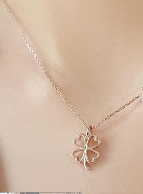 直邮~韩国代购正品 金泰妍明星同款 韩版简约925银项链 饰品 两色