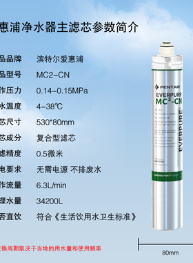 爱惠浦净水器mc2家用保留矿物质