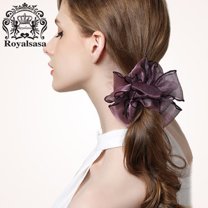 皇家莎莎韩版头饰发圈皮筋手工发饰扎头发头绳女韩版蕾丝盘发头花