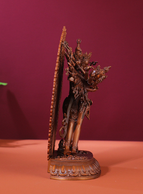 紫铜藏传时轮金刚摆件