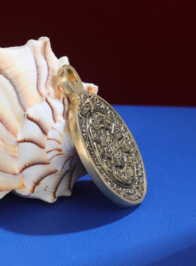 藏式九宫八卦吊牌民族饰品