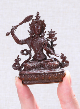 文殊菩萨摆件随身密宗小佛像