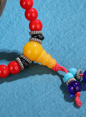 随身红色念珠108颗男女款