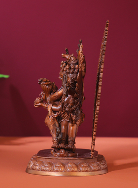 紫铜藏式马头金刚摆件