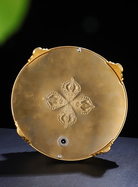 黄铜藏式插电动莲花转轮家用转桶