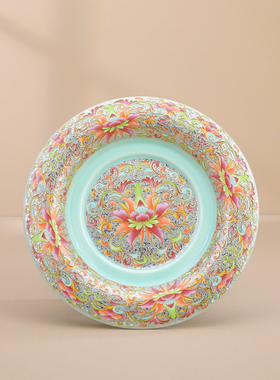 藏式彩绘吉祥莲花高脚供碗