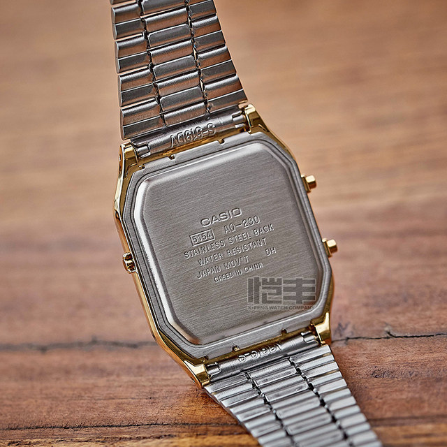 casio small watch gold