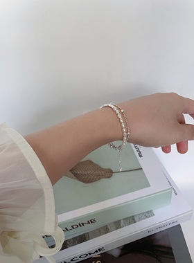 纯银淡水珍珠手链简约轻奢女