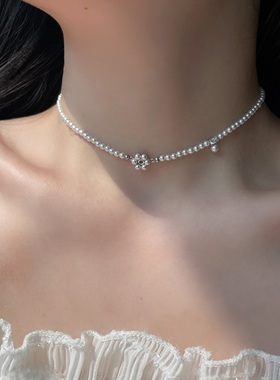不掉色小珍珠颈链项链