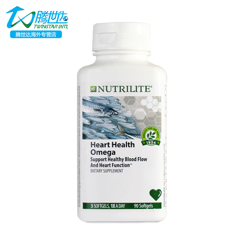 腾世达海外专营店美国安利纽崔莱进口深海鱼油软胶囊护心鱼油Omega3辅助调血压心脏2