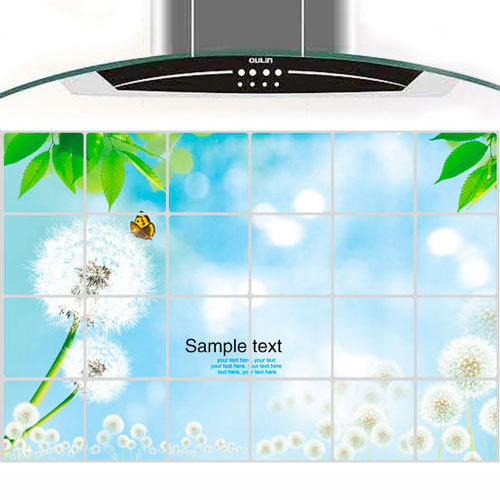 Wasserdichter, ölbeständiger Aufkleber für die Küche, hochtemperaturbeständiger Wandaufkleber für Küchenherd, Fliesen, Ölrauch, Aluminiumfolie