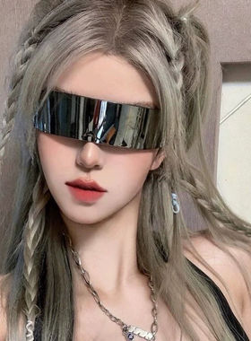 科技感眼镜男女高街赛博朋克科幻气氛蹦迪酒吧高颜值出片道具通用