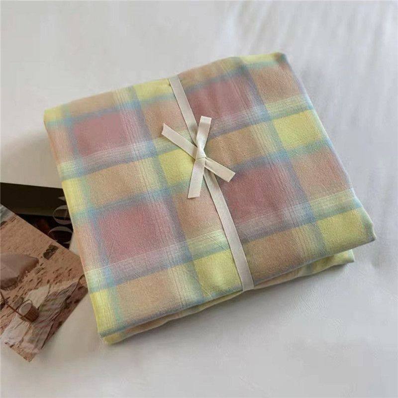 水洗棉床单被套格子非纯棉床品被单格子无印风被罩四件套 清仓,淘宝优惠券,粉丝福利购,淘宝优惠卷