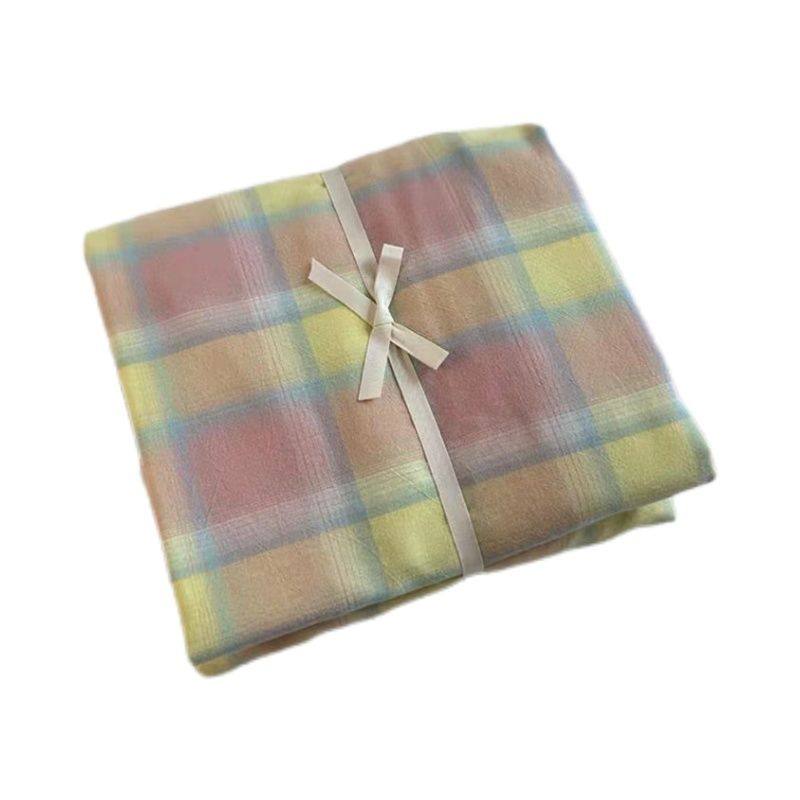 水洗棉床单被套格子非纯棉床品被单格子无印风被罩四件套 清仓,淘宝优惠券,粉丝福利购,淘宝优惠卷