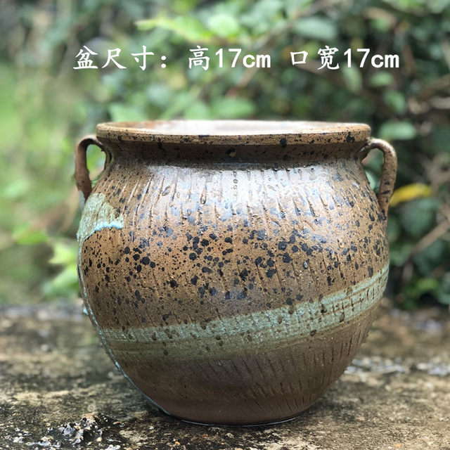 Flower pot large diameter ceramic succulents old pile pot