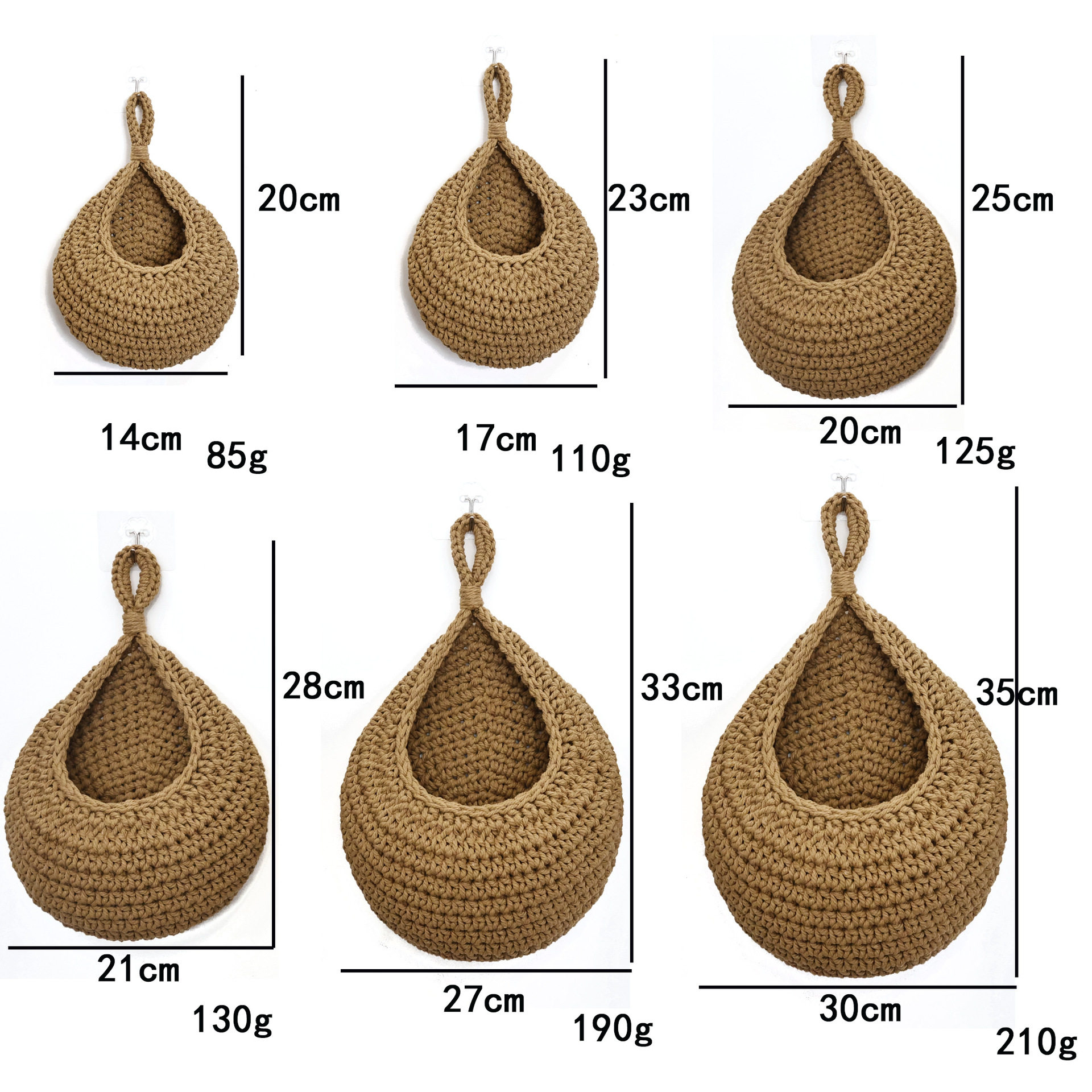 【单装】手工编织鸟巢水滴网手编棉绳钩织水果网兜收纳储物置物,淘宝优惠券,粉丝福利购,淘宝优惠卷