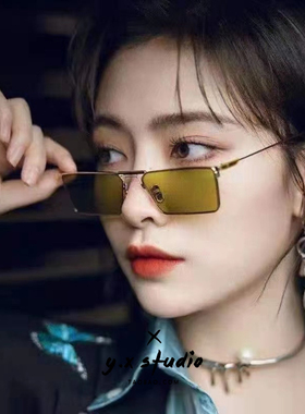 网红棕色男士拍照潮酷眼镜