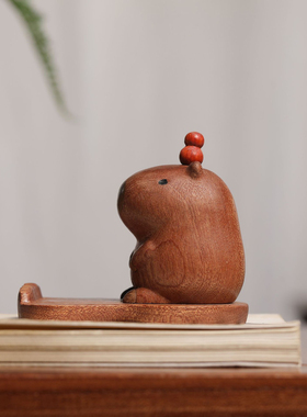 卡皮巴拉手机支架可爱创意办公室工位好物桌面装饰摆件生日小礼物