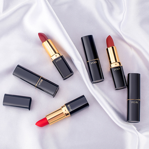 资泊丽半哑光枫叶红口红